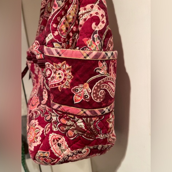 Vera Bradley vintage Piccadilly Plum Paisley Plaid Hobo bag Crossbody Purse - Picture 4 of 13